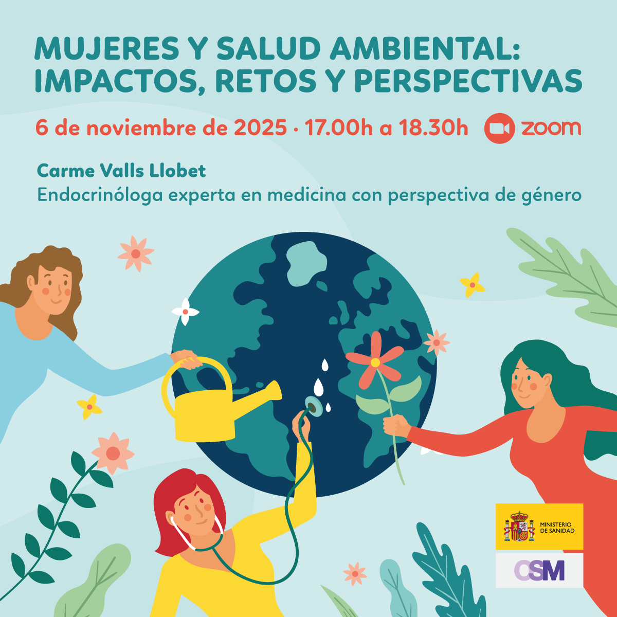 Cartel del seminario Mujeres y salud ambiental: impactos, retos y perspectivas